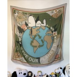 Snoopy 頸巾 綠地球方巾